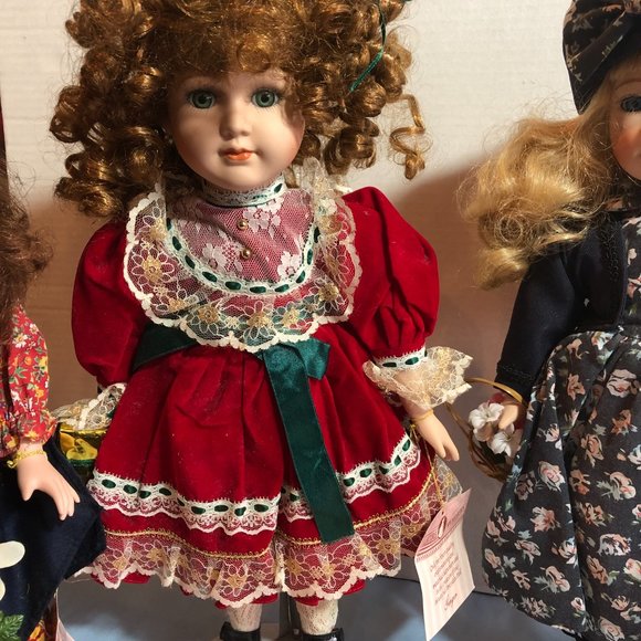 LOT of 3 Collectible Memories Porcelain Dolls NORMA JEAN, LAUREN, GINGER #F67 - Picture 3 of 9